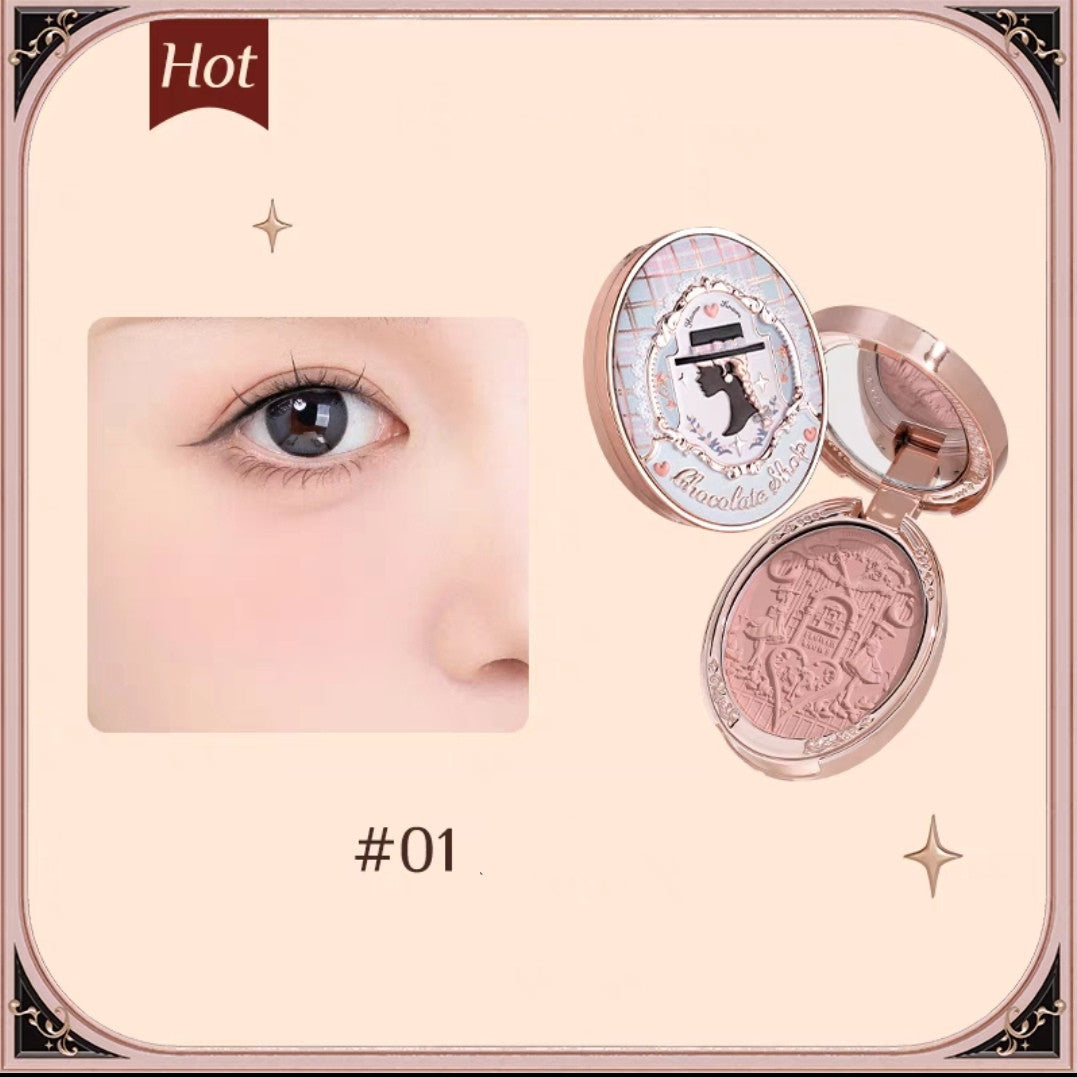 Chocolate Store Embossed Powder Blusher - Mama Lifestyles
