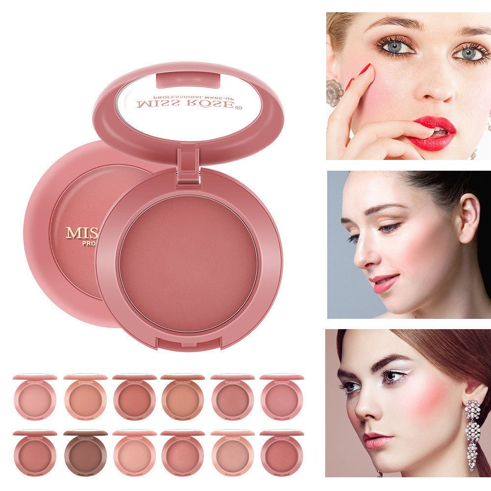 12 color blushes rosy matte cheeks - Mama Lifestyles