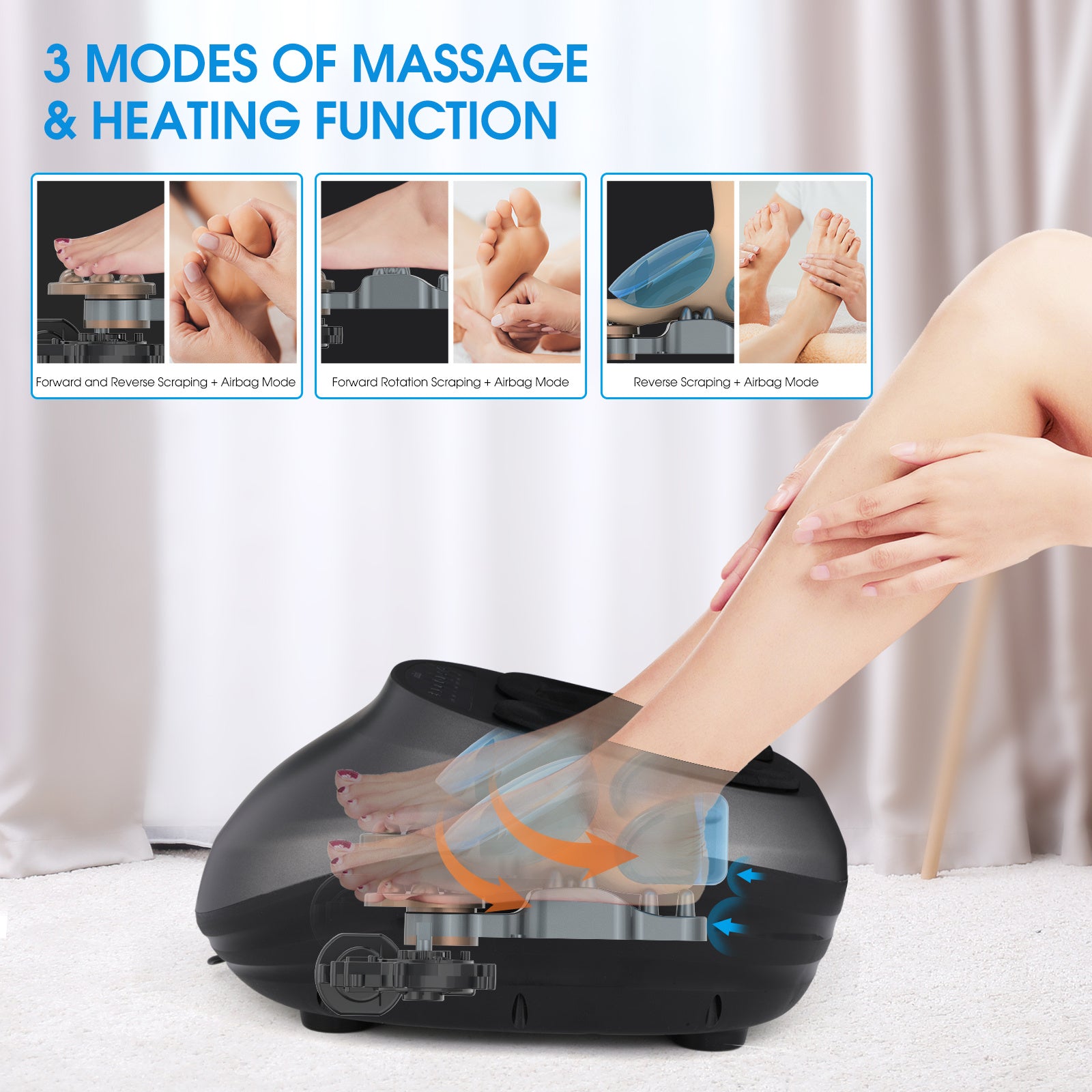 Foot Massager Machine With Heat And Massage Gifts For Men And Women Shiatsu Deep Kneading Electric Feet Massager For Home And Office Use - Mama Lifestyles