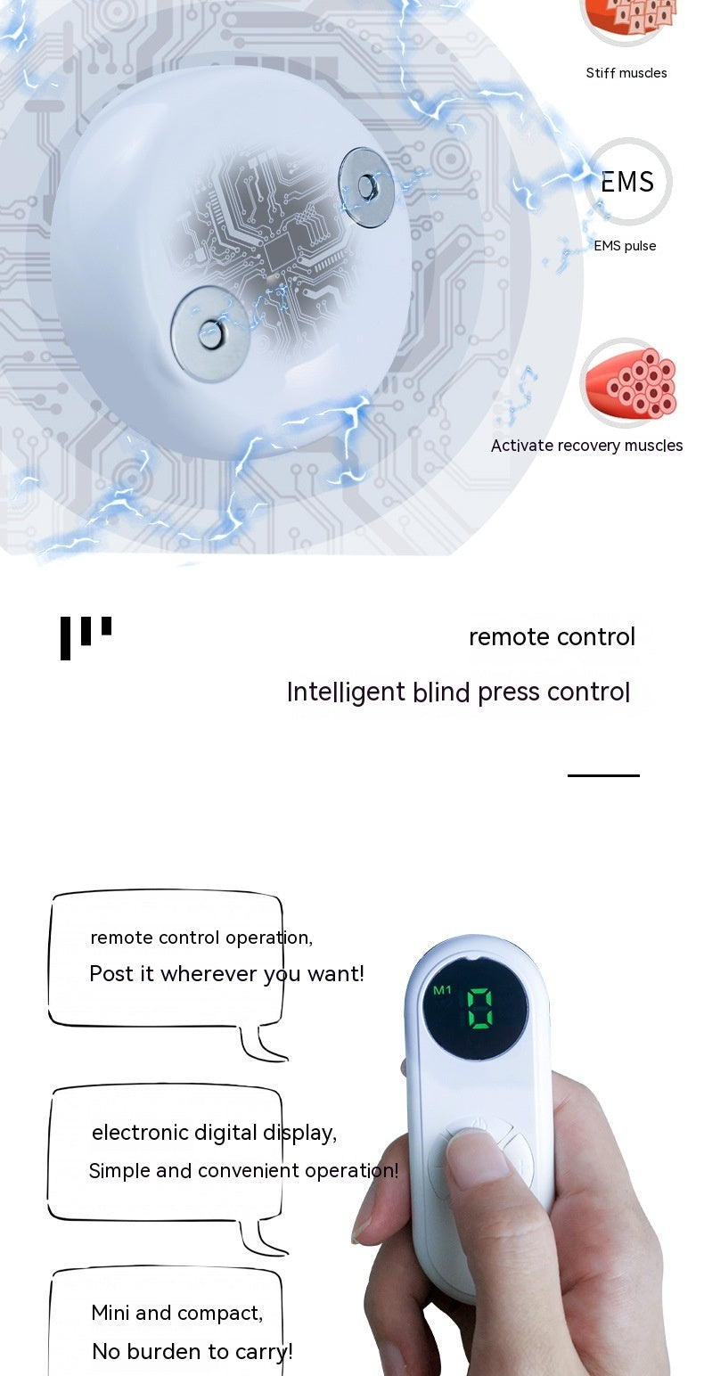 Pad Abdominal Patch Pulse Massage Instrument Intelligent Electric Whole Body Massager Chargeable With Remote Control - Mama Lifestyles