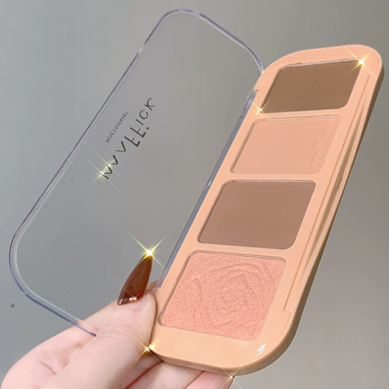 Four Color Highlight Powder Blusher Eye Shadow Plate - Mama Lifestyles