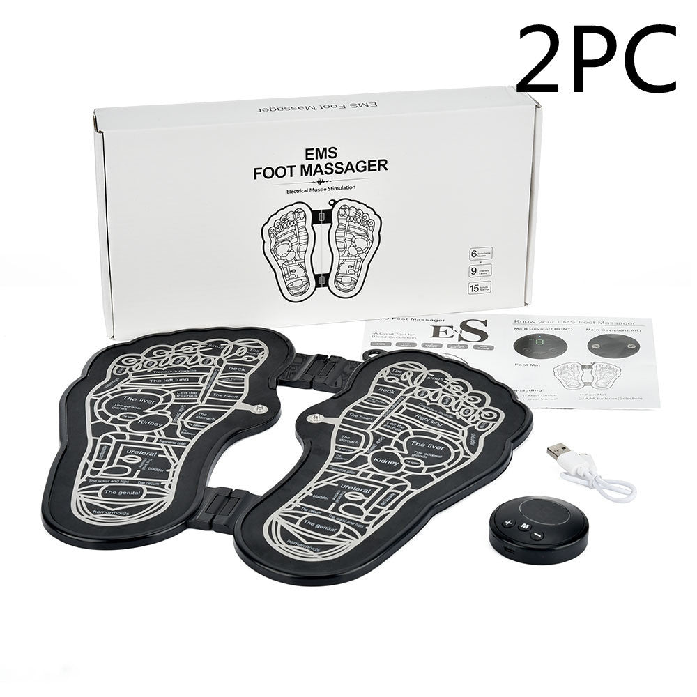 Rechargeable Foot Massage Instrument Pedicure Foot Pad EMS Pulse Foot Relaxation Massager - Mama Lifestyles