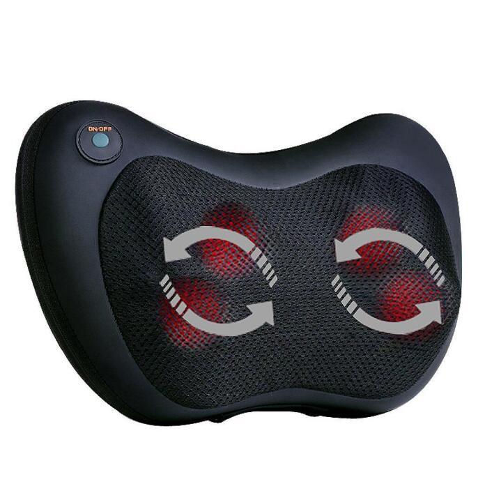 Electric Infrared Heating Kneading Neck Shoulder Back Body Spa Massage Pillow Car Chair Shiatsu Massager Masaj Device - Mama Lifestyles