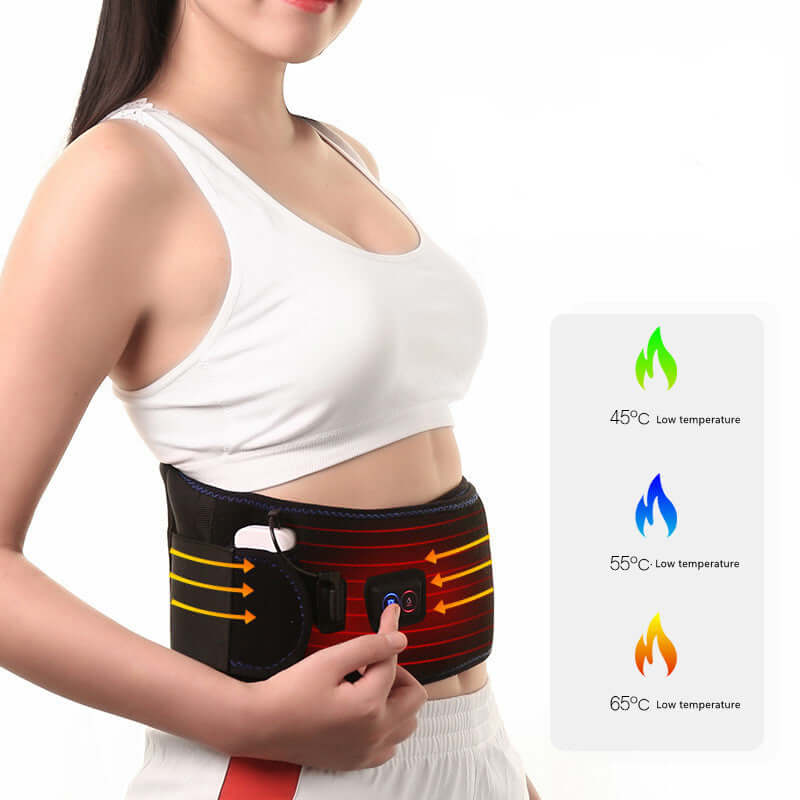 Portable heating pad for soothing back pain and massage