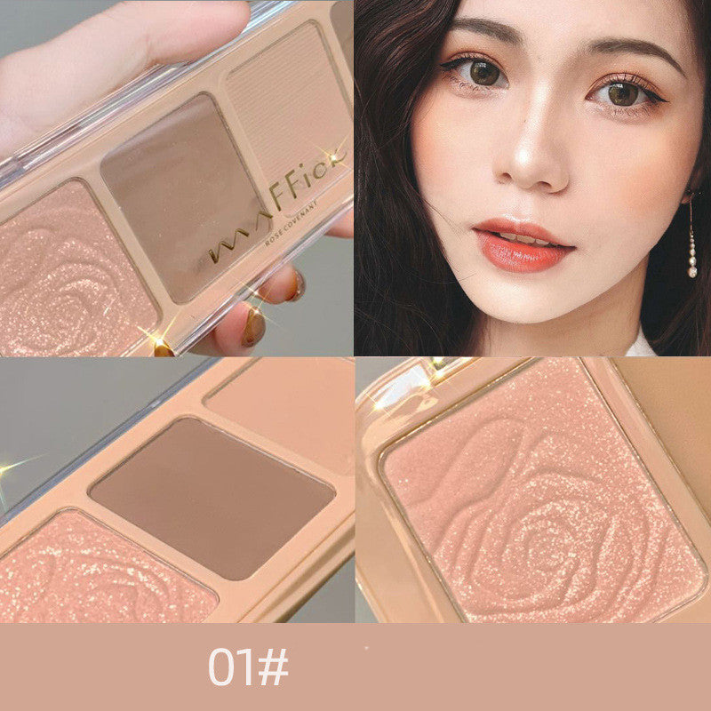 Four Color Highlight Powder Blusher Eye Shadow Plate - Mama Lifestyles