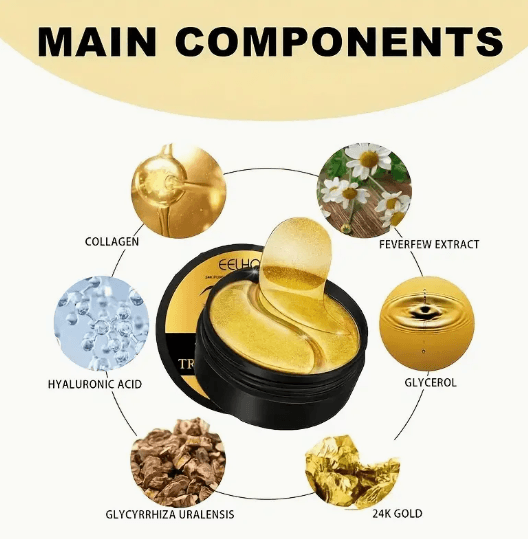 24k Gold Collagen Eye Masks - Mama Lifestyles