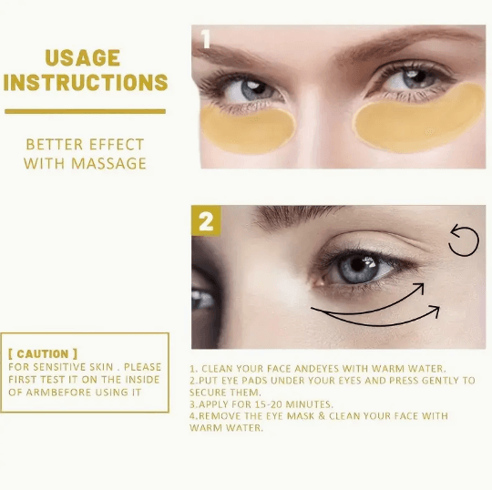 24k Gold Collagen Eye Masks - Mama Lifestyles