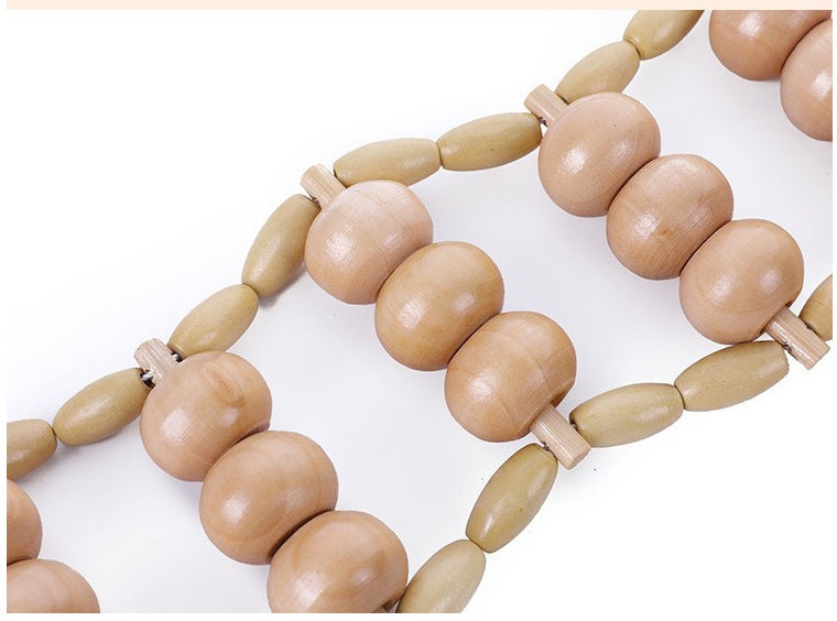 Pull Back Wooden Ease Of Use Manual Back Strip Massage Meridian Neck Massager Roller - Mama Lifestyles
