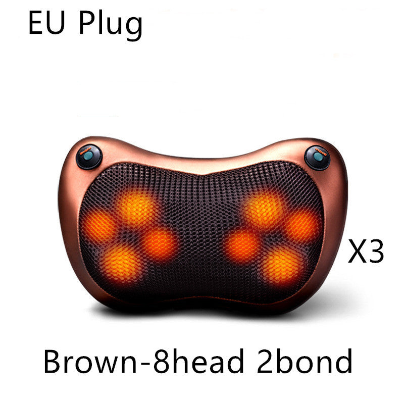Electric Infrared Heating Kneading Neck Shoulder Back Body Spa Massage Pillow Car Chair Shiatsu Massager Masaj Device - Mama Lifestyles