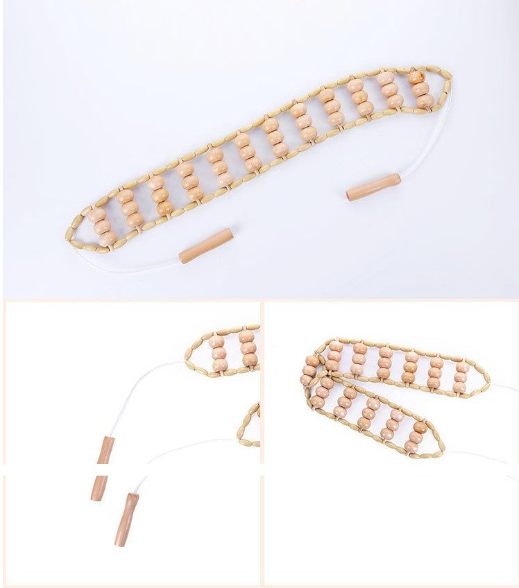 Pull Back Wooden Ease Of Use Manual Back Strip Massage Meridian Neck Massager Roller - Mama Lifestyles