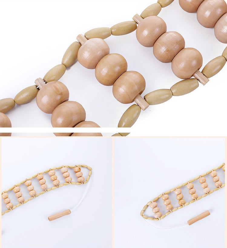 Pull Back Wooden Ease Of Use Manual Back Strip Massage Meridian Neck Massager Roller - Mama Lifestyles
