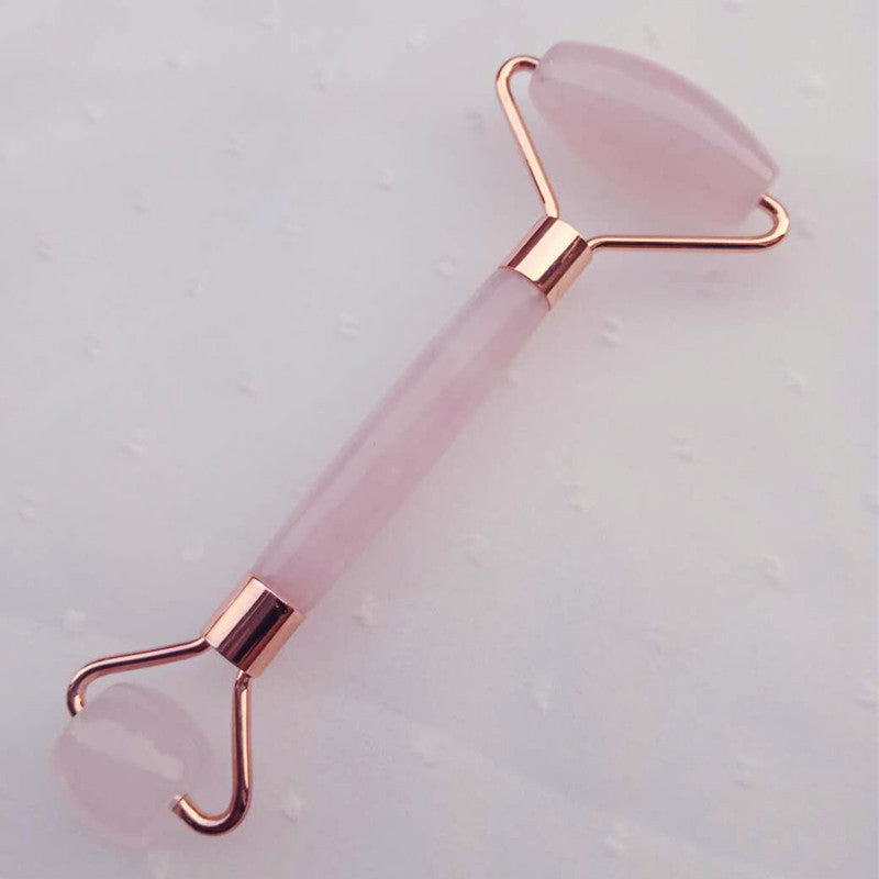 Natural Powder Crystal Jade Roller Beauty Face-lifting Double-head Massager - Mama Lifestyles