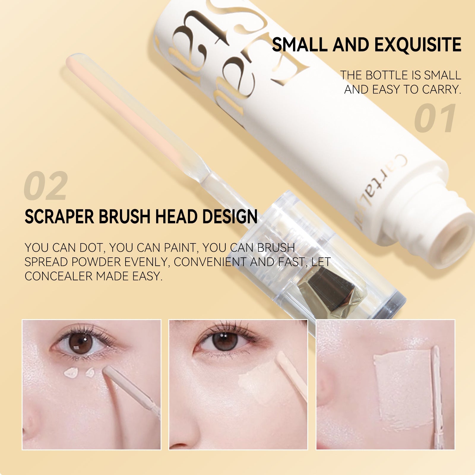 Liquid Concealer Long Lasting Waterproof Base Makeup Concealer With Scraper - Mama Lifestyles