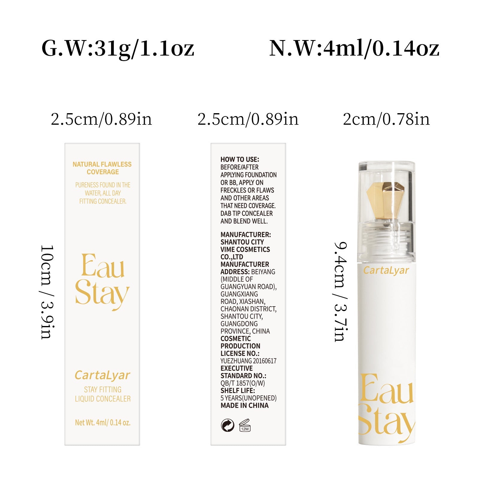 Liquid Concealer Long Lasting Waterproof Base Makeup Concealer With Scraper - Mama Lifestyles