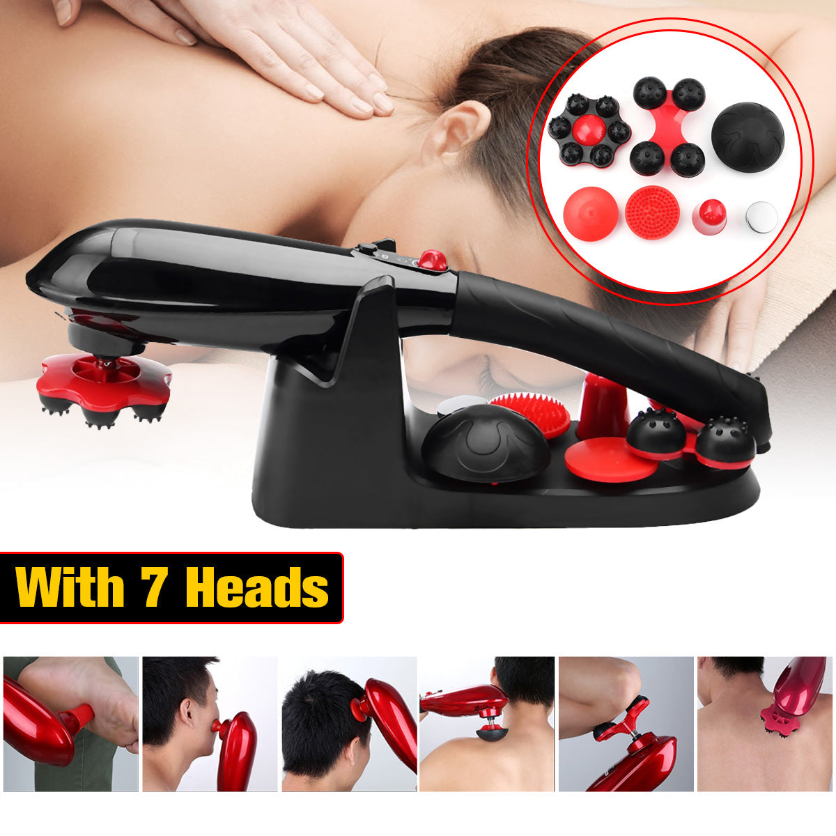 New Hand-held Lightweight Rechargeable Cervical Massager Electric Multi-function Body Back Massage Hammer - Mama Lifestyles