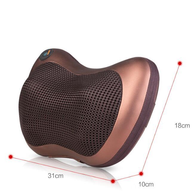Electric Infrared Heating Kneading Neck Shoulder Back Body Spa Massage Pillow Car Chair Shiatsu Massager Masaj Device - Mama Lifestyles
