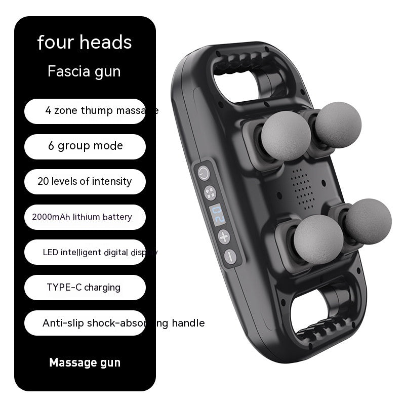 Four Head Massage Gun Massage Gun Whole Body High Frequency Muscle Relaxation Massager - Mama Lifestyles