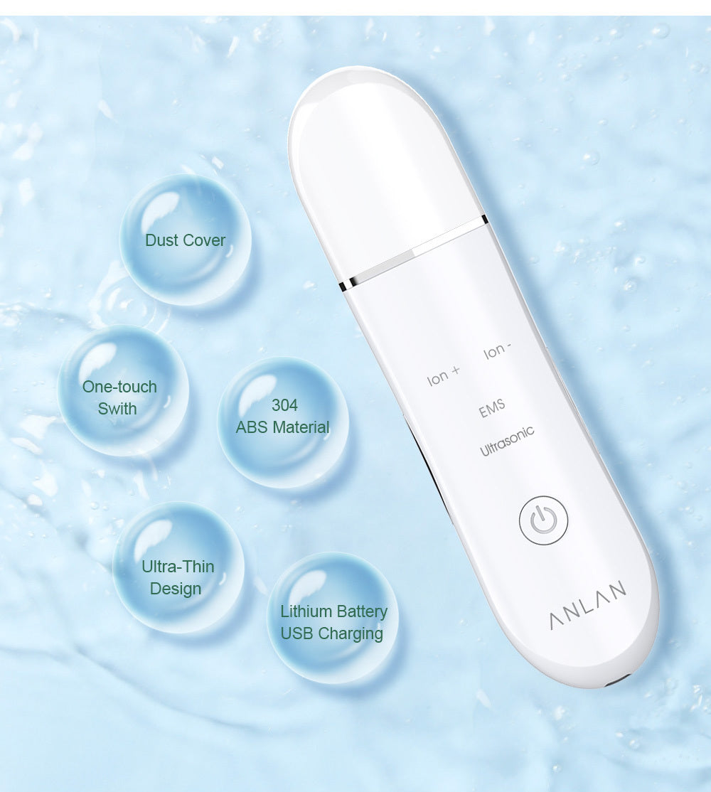 Ultrasonic Skin Scrubber Deep Face Cleaning Machine Peeling Shovel Facial Pore Cleaner Face Skin Scrubber Lift Machine - Mama Lifestyles