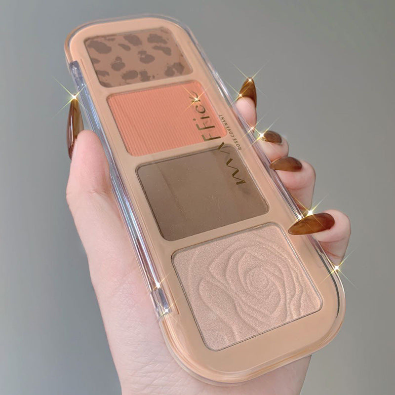 Four Color Highlight Powder Blusher Eye Shadow Plate - Mama Lifestyles