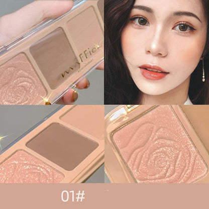 Four Color Highlight Powder Blusher Eye Shadow Plate - Mama Lifestyles