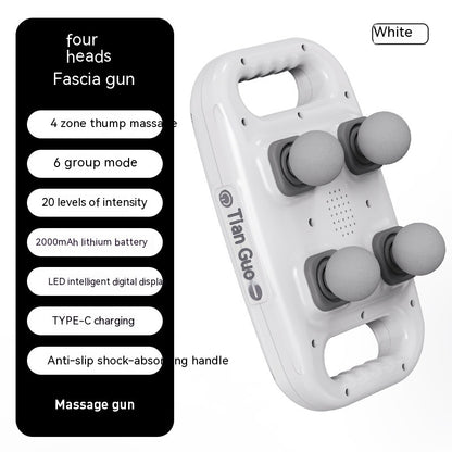 Four Head Massage Gun Massage Gun Whole Body High Frequency Muscle Relaxation Massager - Mama Lifestyles