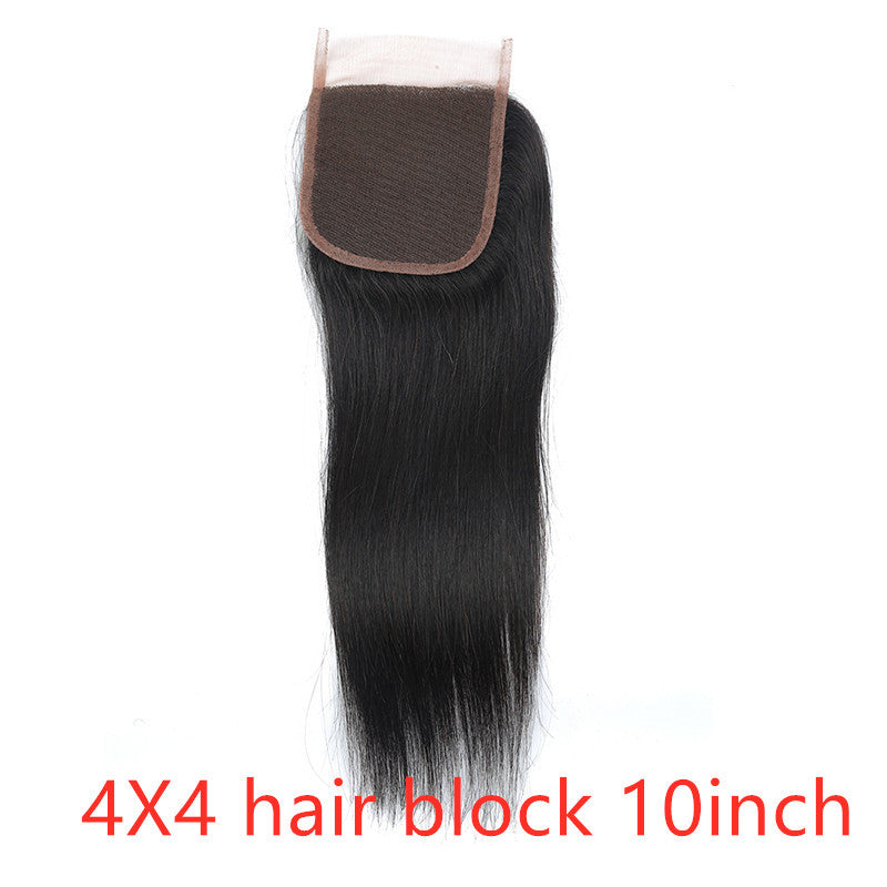 Real human hair straight wave human hair hair curtain natural color wig hair extension - Mama Lifestyles