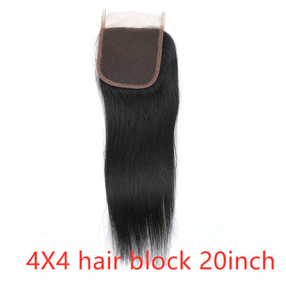 Real human hair straight wave human hair hair curtain natural color wig hair extension - Mama Lifestyles