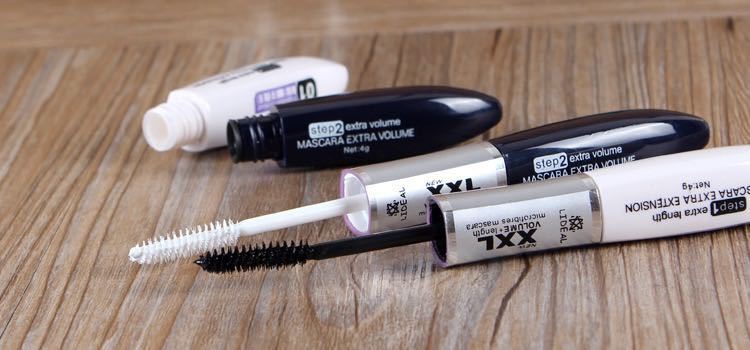 Double - Ended Mascara Black And White Brush Head Thick Mascara - Mama Lifestyles