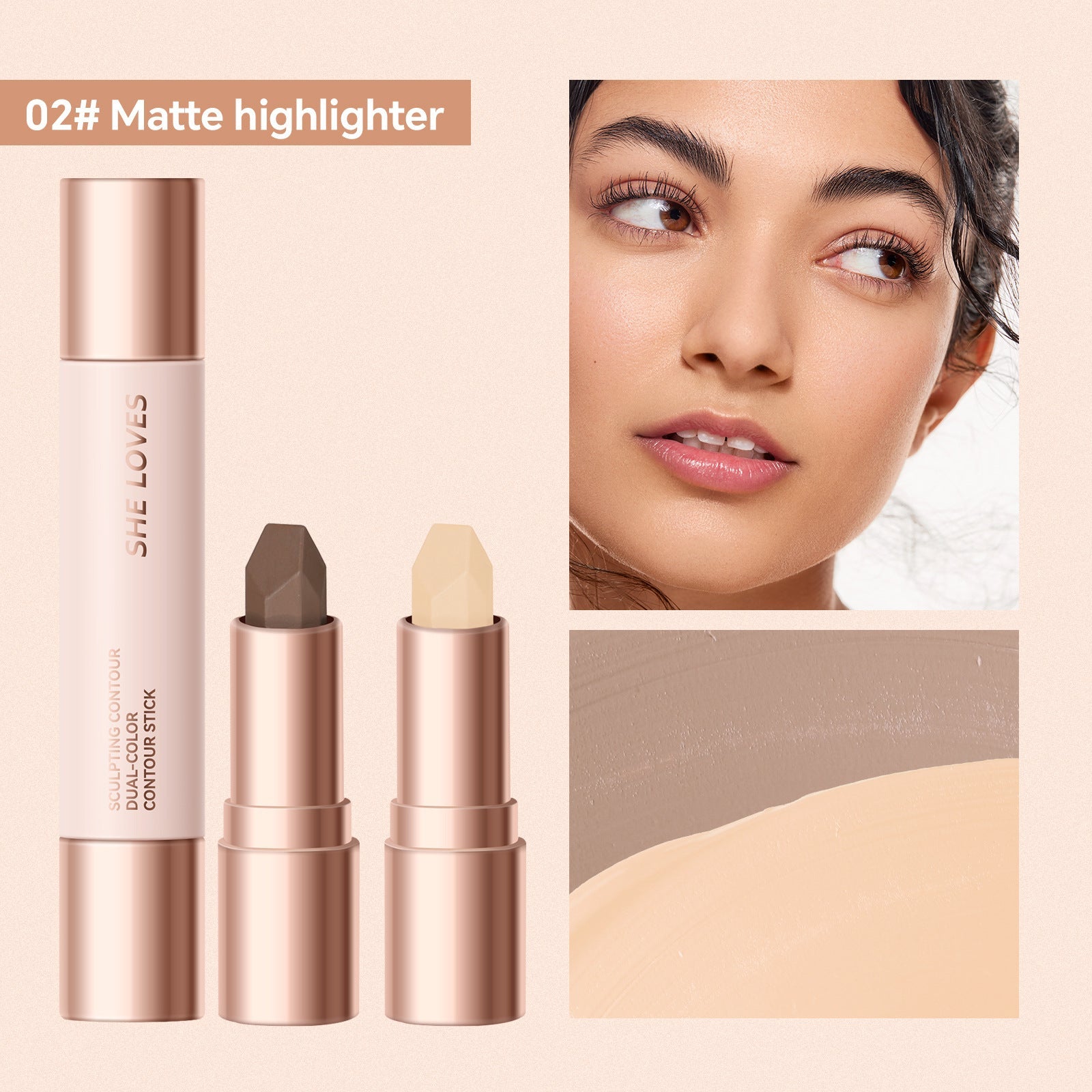 Double - headed Contour Stick Highlight Brightening - Mama Lifestyles