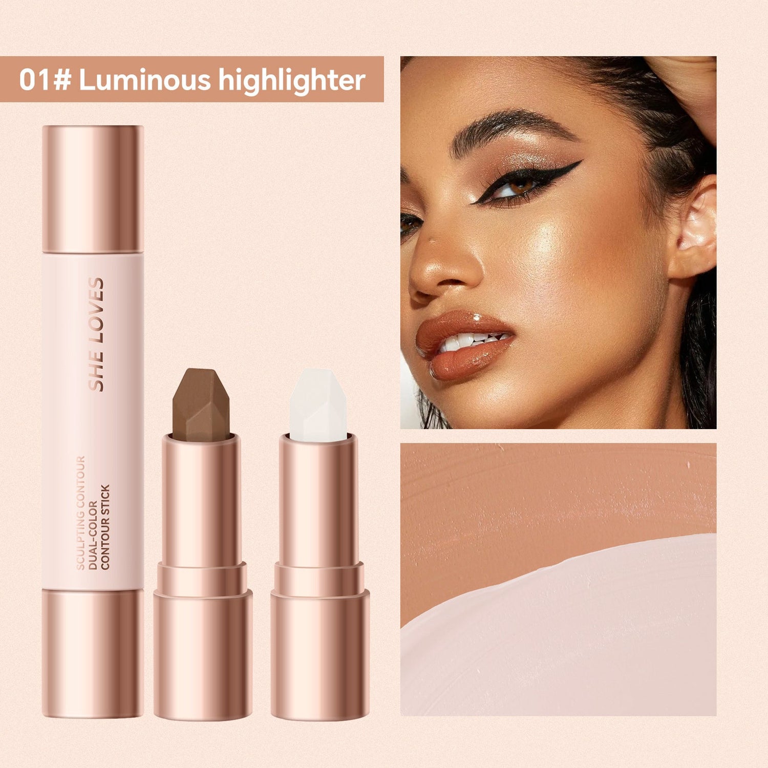 Double - headed Contour Stick Highlight Brightening - Mama Lifestyles