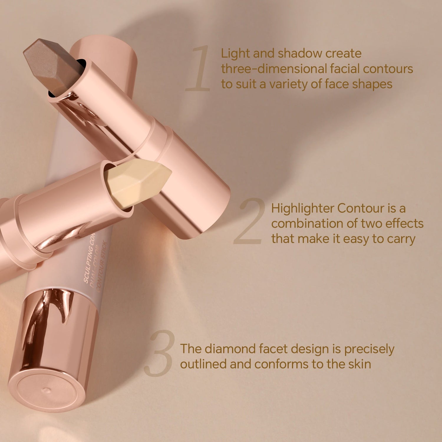 Double - headed Contour Stick Highlight Brightening - Mama Lifestyles