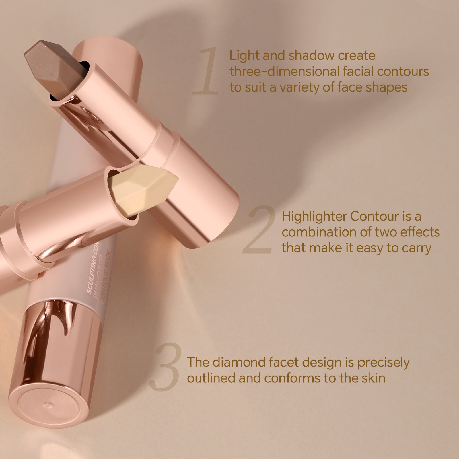Double - headed Contour Stick Highlight Brightening - Mama Lifestyles