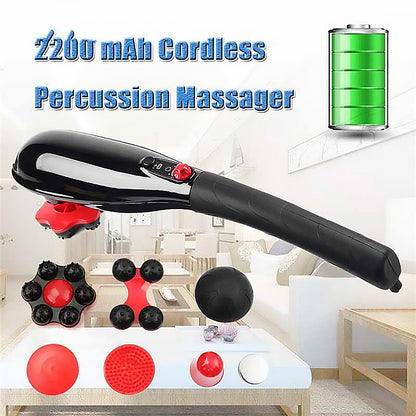New Hand-held Lightweight Rechargeable Cervical Massager Electric Multi-function Body Back Massage Hammer - Mama Lifestyles