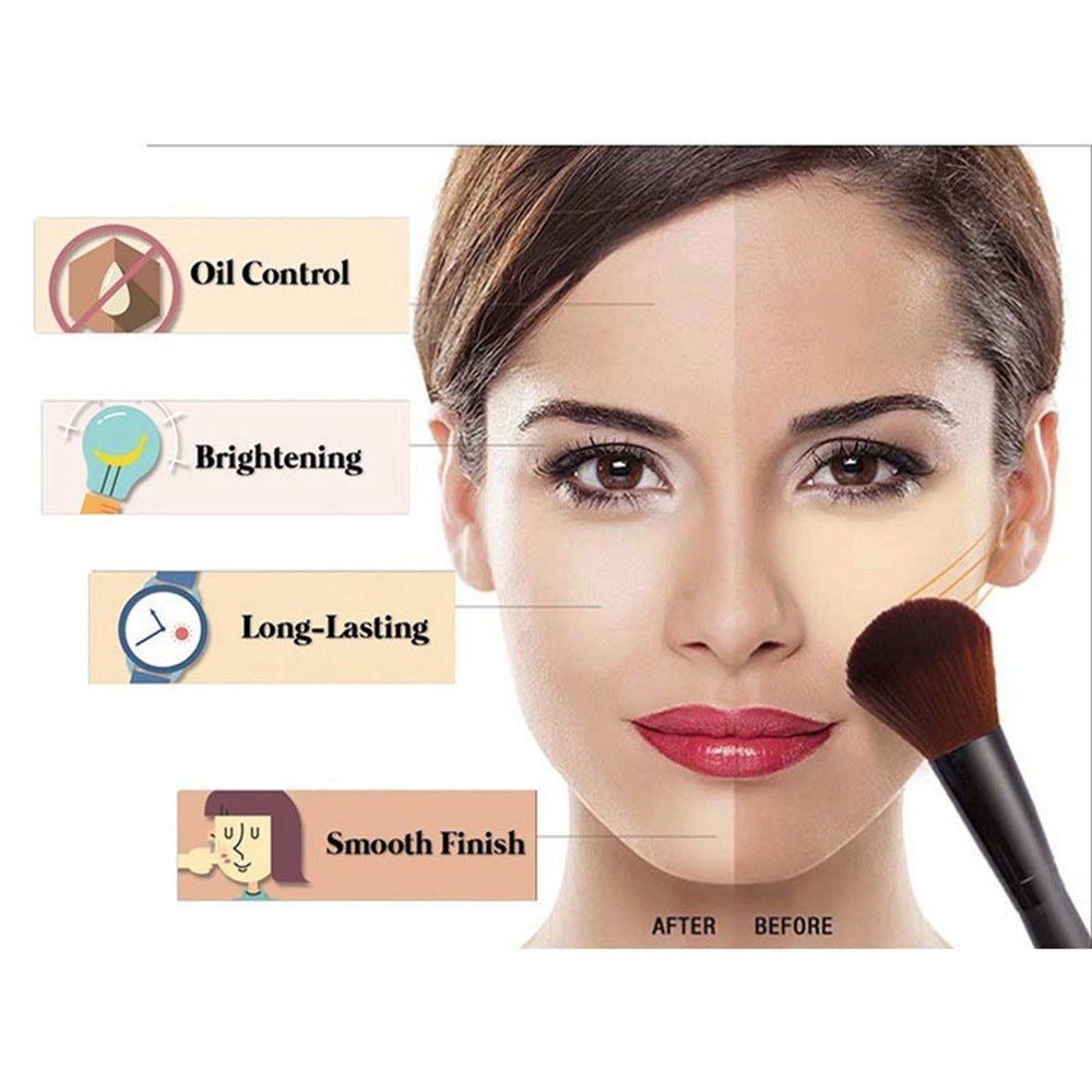 Face Foundation Powder Oil Control Contour Full CoverBanana Powder Translucent Mineral Makeup Base Matte Foundation Make Up - Mama Lifestyles