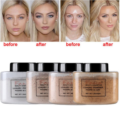 Face Foundation Powder Oil Control Contour Full CoverBanana Powder Translucent Mineral Makeup Base Matte Foundation Make Up - Mama Lifestyles